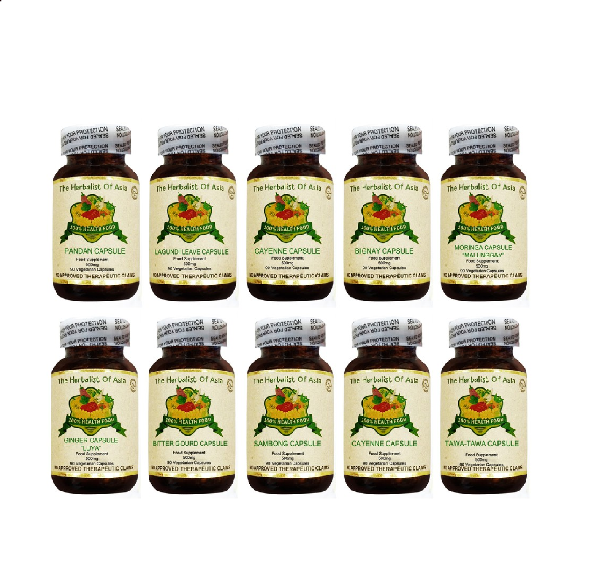 The Herbalist Of Asia 500mg 90 Vegetarian Caps Malunggay Serpeti